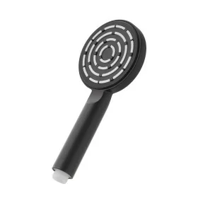Doccetta tonda monogetto da 23,5 cm nero opaco in ABS anticalcare Hidra