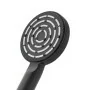 ugelli Doccetta tonda monogetto da 23,5 cm nero opaco in ABS anticalcare Hidra