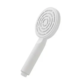 Doccetta tonda monogetto da 23,5 cm bianco opaco in ABS anticalcare Hidra