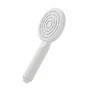 Doccetta tonda monogetto da 23,5 cm bianco opaco in ABS anticalcare Hidra