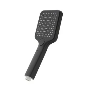 Doccetta quadrata 26,6 cm con tre tipi di getto nero opaco in ABS Hidra
