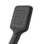 ugelli Doccetta quadrata 26,6 cm con tre tipi di getto nero opaco in ABS Hidra