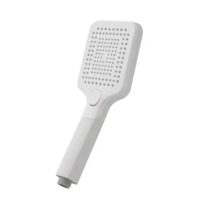 Doccetta quadrata 26,6 cm con tre tipi di getto bianco opaco in ABS Hidra