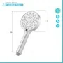 scheda Doccetta tonda 26 cm con tre tipi di getto cromo in ABS Hidra