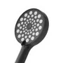 ugelli Doccetta tonda 26 cm con tre tipi di getto nero opaco in ABS Hidra