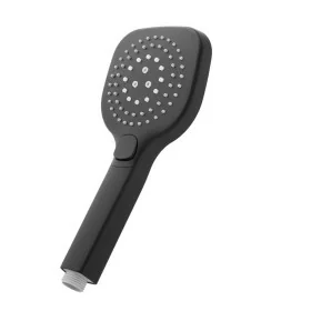 Doccino arrotondato 26 cm con tre tipi di getto nero opaco in ABS Hidra