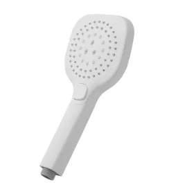 Doccino arrotondato 26 cm con tre tipi di getto bianco opaco in ABS Hidra