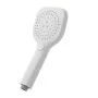 Doccino arrotondato 26 cm con tre tipi di getto bianco opaco in ABS Hidra