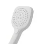 ugelli Doccino arrotondato 26 cm con tre tipi di getto bianco opaco in ABS Hidra