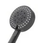 ugelli Doccino tondo 25,5cm nero opaco multigetto a getti concentrici in ABS anticalcare Hidra