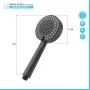 scheda Doccino tondo 25,5cm nero opaco multigetto a getti concentrici in ABS anticalcare Hidra