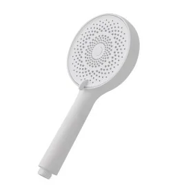 Doccetta tonda moderna 26cm bianco opaco a tre getti in ABS anticalcare Hidra