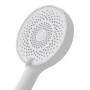 ugelli Doccetta tonda moderna 26cm bianco opaco a tre getti in ABS anticalcare Hidra