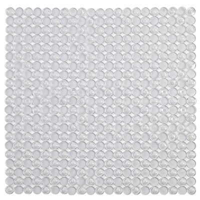 Tappeto Antiscivolo Doccia Bianco Trasparente 54 x 54 in PVC Mosaico