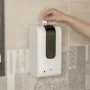 Dispenser per sapone liquido automatico da 1,2 L bianco in plastica alimentato a batterie o con cavo