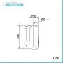 Dispenser per sapone liquido automatico da 1,2 L bianco in plastica alimentato a batterie o con cavo