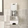 Dispenser per sapone liquido automatico da 1,2 L bianco in plastica alimentato a batterie o con cavo