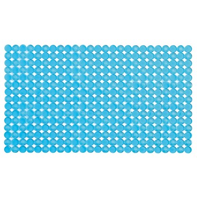 Tappeto doccia azzurro 70 x 40 cm in plastica con gommini antiscivolo