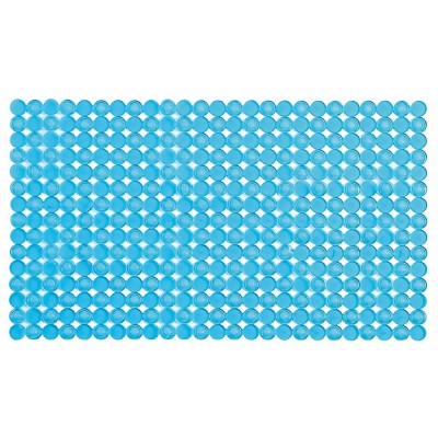 Tappeto doccia azzurro 70 x 40 cm in plastica con gommini antiscivolo