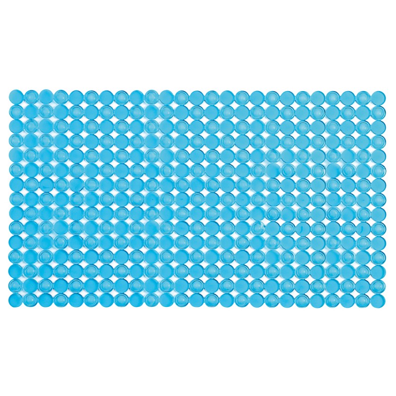 Tappeto doccia azzurro 70 x 40 cm in plastica con gommini antiscivolo Tappeto Antiscivolo per Vasca e Doccia 70x40 cm Azzurro in PVC Mosaico