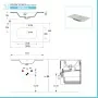 Mobile bagno sospeso 100 cm rosa opaco con frontale cannettato Giava