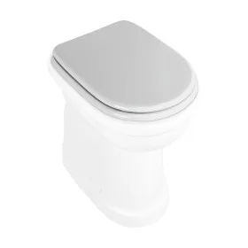 Copriwater per wc anziani in MDF bianco con cerniere regolabili