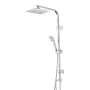 Colonna doccia completa cromata in acciaio inox design quadrato