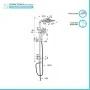 Colonna doccia completa cromata in acciaio inox design quadrato