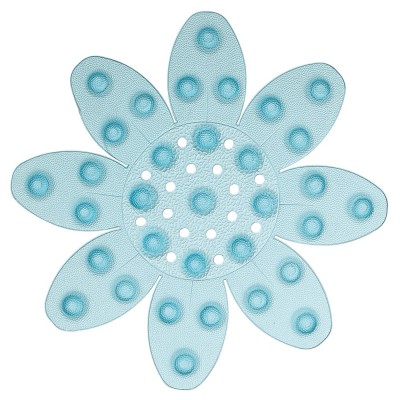 Cinque Formine Antiscivolo Fiore Doccia e Vasca in PVC azzurro