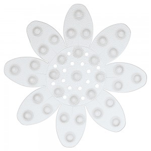 5 Formine a Forma di Fiore Bianco Doccia e Vasca antiscivolo in PVC