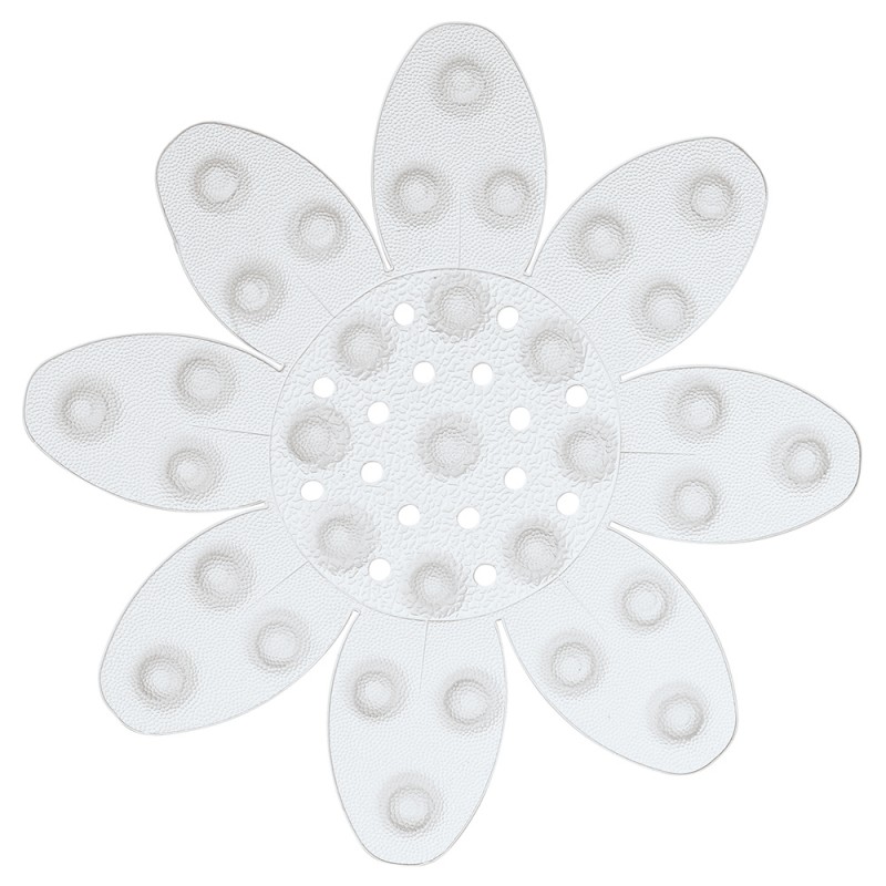 5 Formine a Forma di Fiore Bianco Doccia e Vasca antiscivolo in PVC 5 Formine Antiscivolo Bianche Doccia e Vasca in PVC Fiore