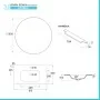 specchio Mobile bagno sospeso 80 cm azzurro polvere cannettato con cassetto, specchio e lavabo Nara