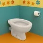 Vaso WC infanzia H 31 cm bianco in ceramica  con scarico a muro