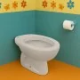Vaso WC infanzia H 31 bianco in ceramica con scarico a pavimento