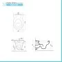 scheda tecnica Vaso WC per bambini H29cm sospeso in ceramica bianca