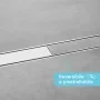 Canalina doccia 70 cm in alluminio reversibile scarico centrale, sifone e piletta inclusi