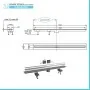 Scheda tecnica Canalina doccia 110 cm in alluminio reversibile con scarico laterale e piletta non inclusa