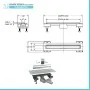 Scheda tecnica Canalina doccia 40 cm in alluminio reversibile scarico centrale, sifone e piletta inclusi