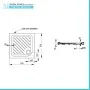 Piatto doccia 70x70 quadrato antiscivolo in ceramica dolomite bianco Gemma scheda tecnica