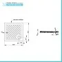 scheda tecnica Piatto doccia 80x80 quadrato antiscivolo in ceramica dolomite bianco Gemma