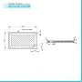 Scheda tecnica Piatto doccia 70 x 120 rettangolare antiscivolo in ceramica dolomite bianco Gemma