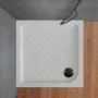 Piatto doccia 75x75 quadrato antiscivolo in ceramica dolomite bianco Gemma