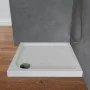 Piatto doccia 75x75 quadrato antiscivolo in ceramica dolomite bianco Gemma