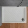 Piatto doccia 80 x 100 rettangolare antiscivolo in ceramica dolomite bianco Gemma