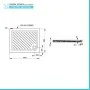Scheda tecnica Piatto doccia 80 x 100 rettangolare antiscivolo in ceramica dolomite bianco Gemma