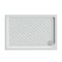 Piatto doccia 80 x 100 rettangolare antiscivolo in ceramica dolomite bianco Gemma
