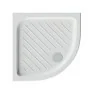 Piatto doccia 80x80 angolare antiscivolo in ceramica dolomite bianco Gemma