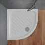 Piatto doccia 90x90 angolare antiscivolo in ceramica dolomite bianco Gemma