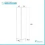 Colonna bagno porta scopa 40 cm linea Way colore rovere scuro