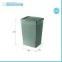 Scheda tecnica Cesta portabiancheria  65 lt verde salvia in plastica riciclata